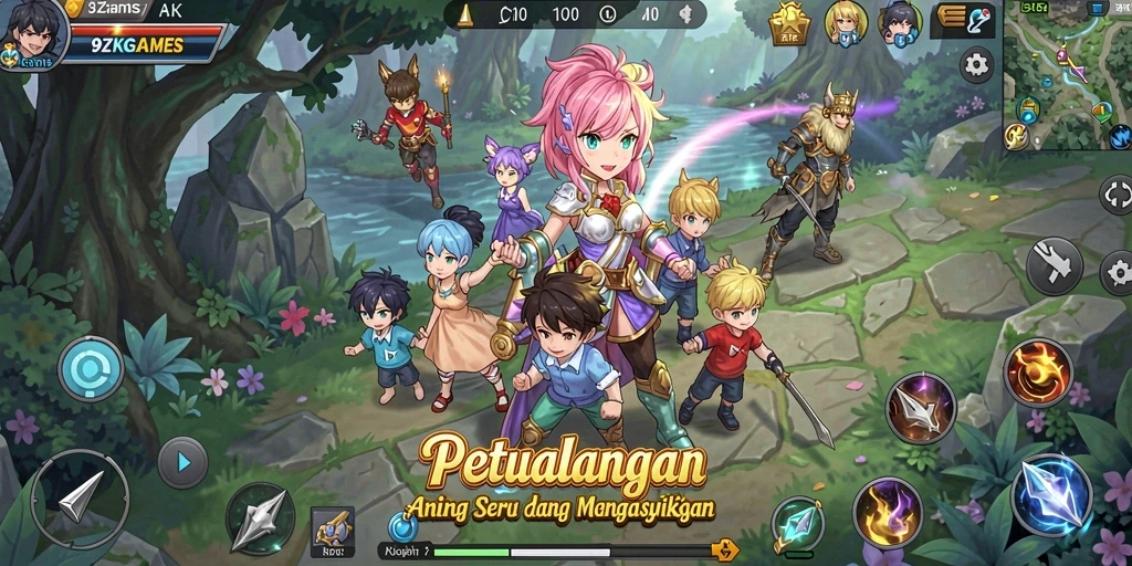 Screenshot menunjukkan momen seru dalam permainan Anime.