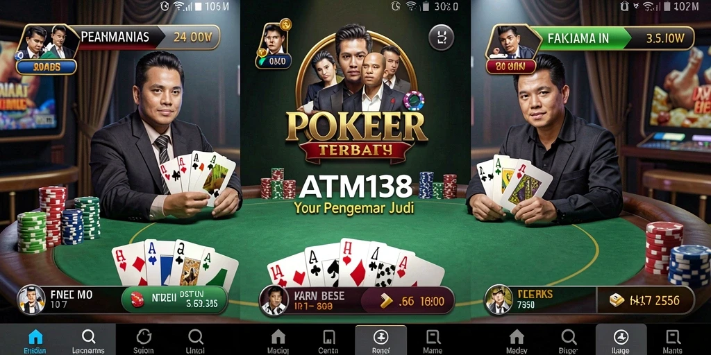 Screenshot gameplay poker di ATM138 yang menarik dan kompetitif.