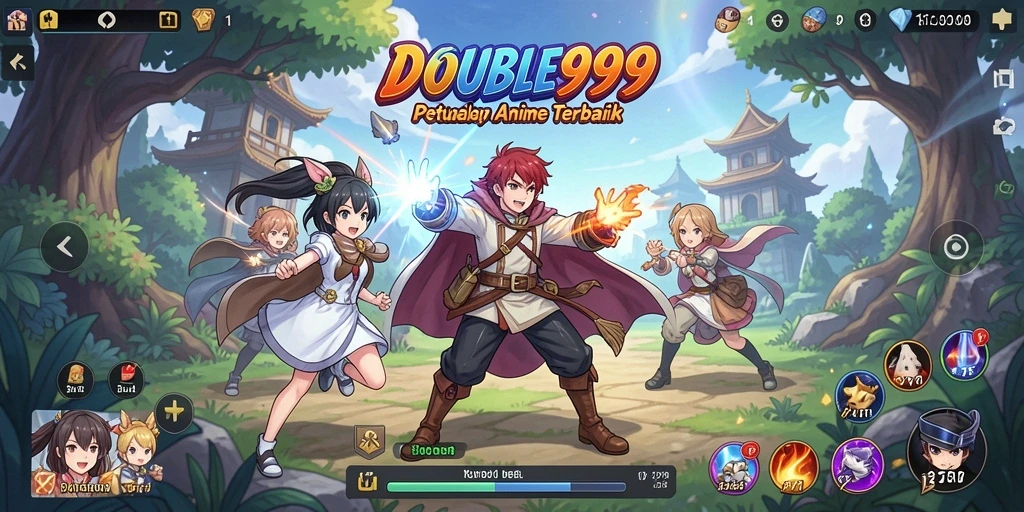 Menampilkan aksi seru dari karakter Anime dalam DOUBLE999.