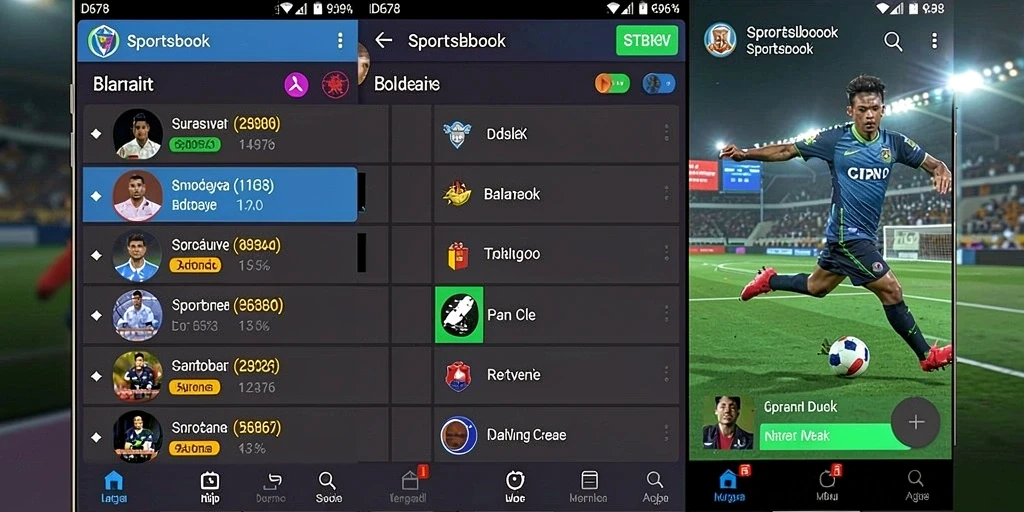 Screenshot utama ID678 menampilkan pengguna yang menikmati taruhan olahraga secara langsung.