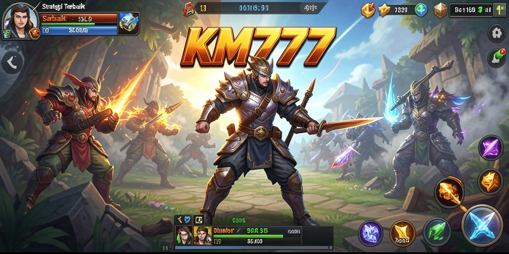 Tampilan gameplay SLG yang menarik dan interaktif di KM777.
