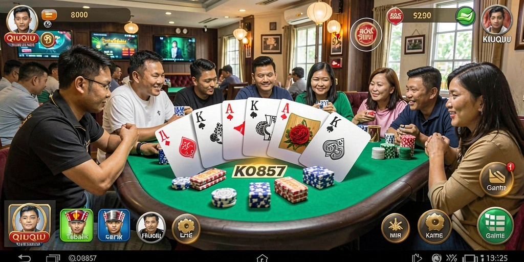 Tampilan seru dari gameplay QiuQiu di KO857