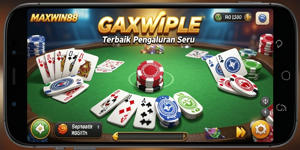 Screenshot gameplay Gaple yang seru dan menghibur di MAXWIN88.