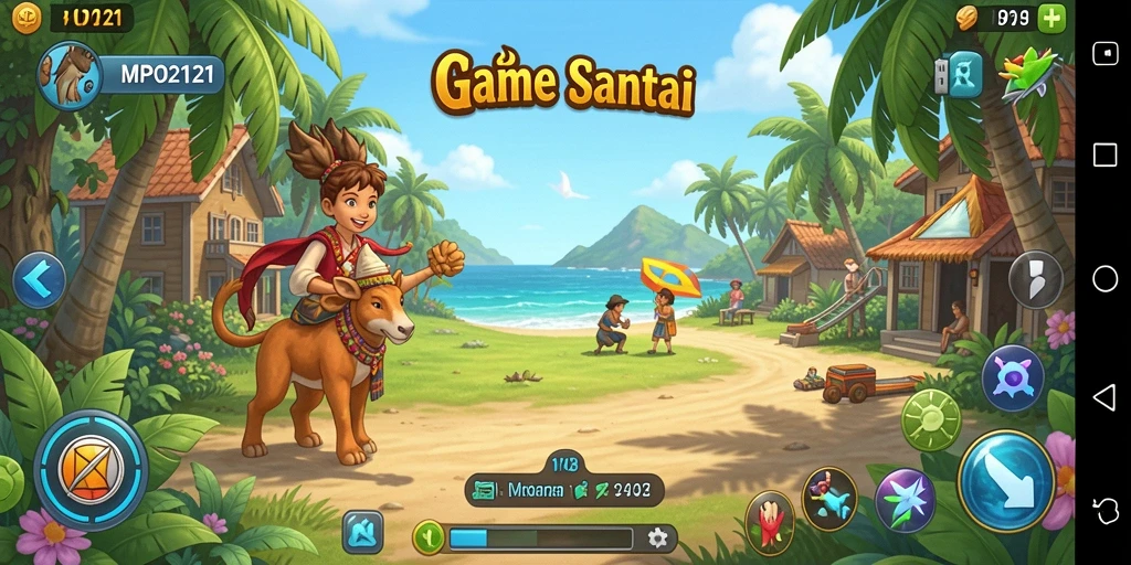 Tampilan gameplay MPO2121 yang ceria dan mengasyikkan.