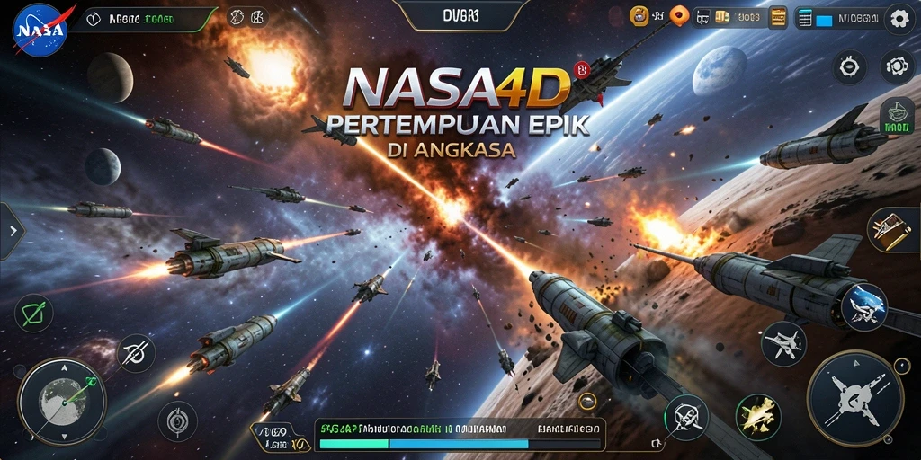 Gameplay dinamis Battle Royale yang mendebarkan di luar angkasa.
