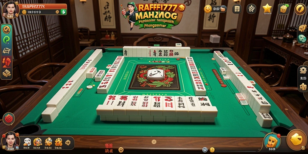 Tangkapan layar utama dari gameplay seru RAFFI777 Mahjong.