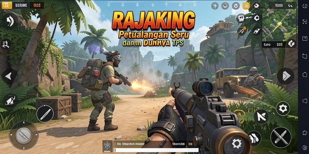 Tampilan gameplay RAJAKING yang penuh aksi dan menantang.