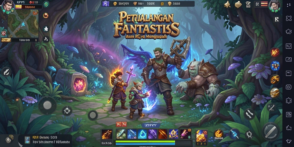 Screenshot utama RPYYY menampilkan aksi seru dalam pertarungan RPG.