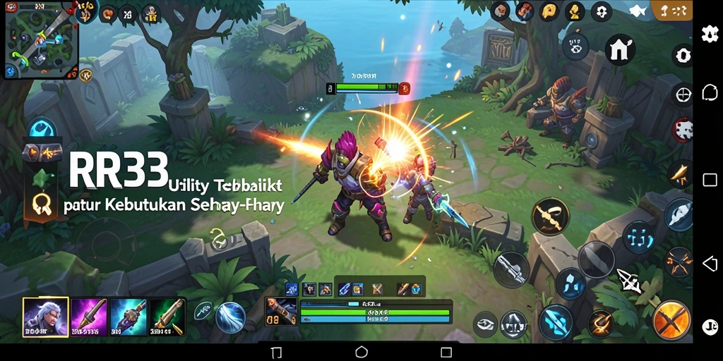Screenshot utama RR33 dengan tampilan antarmuka aplikasi Utility yang menarik.