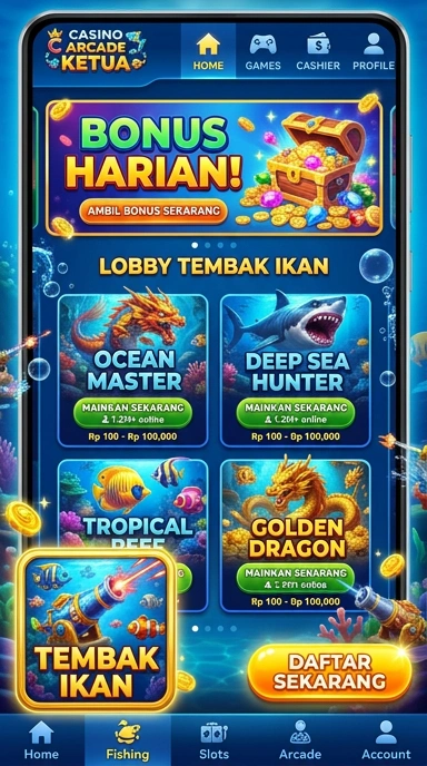 Tampilan antarmuka pengguna di aplikasi ketua.